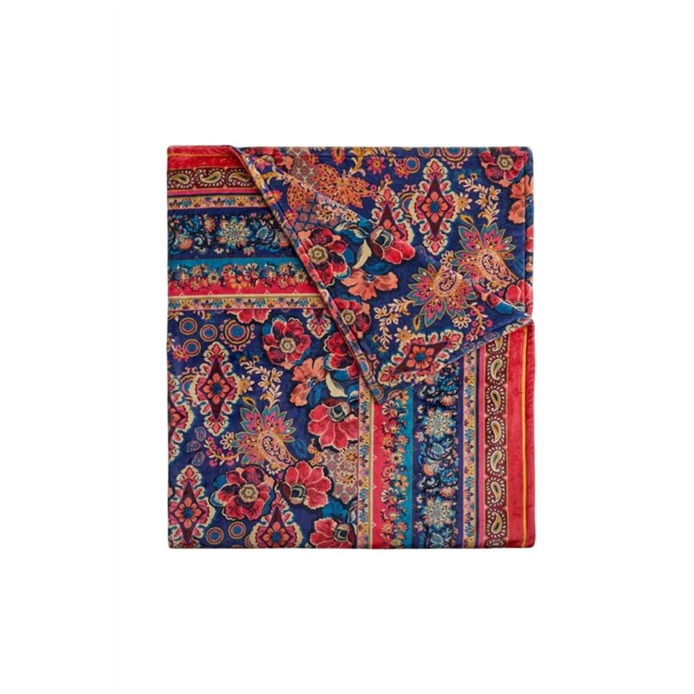 NEW JOHNNY WAS emanuela burnout laurel canyon cozy blanket in red